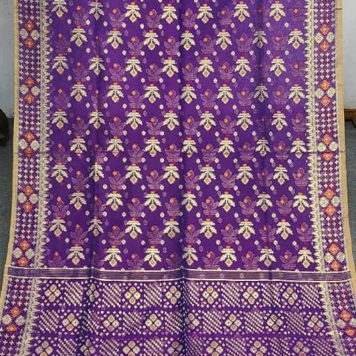 Jamdani Saree - Sky blue image 3