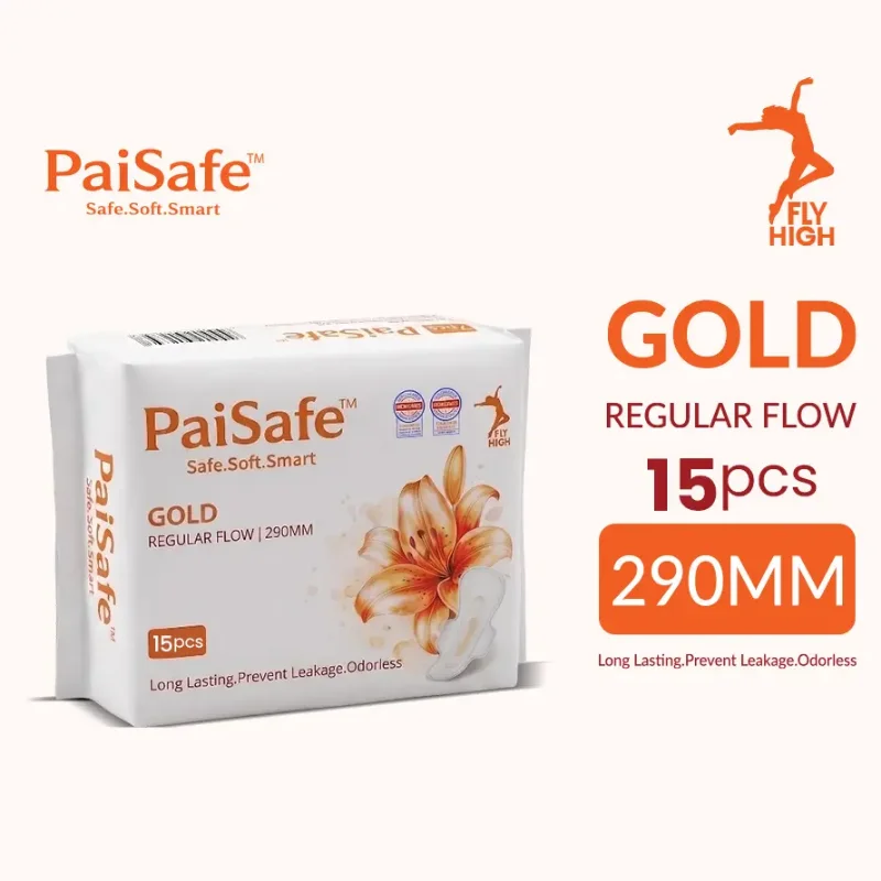Paisafe Gold Sanitary Pad (290mm) - 15pcs