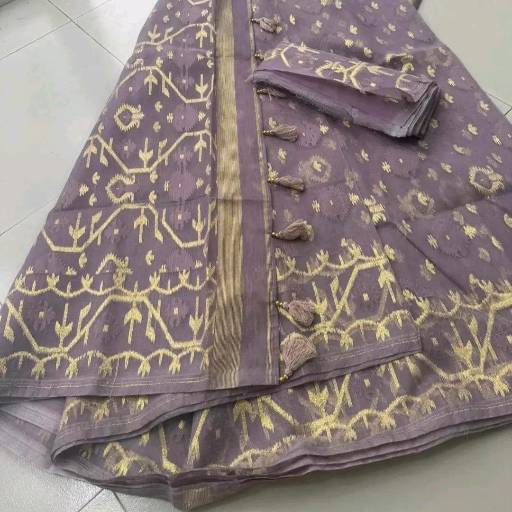 Jamdani Saree - Violet