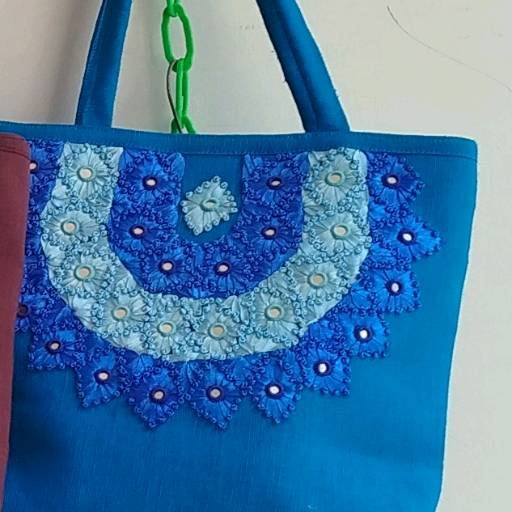 Jute Ladies Bag - Blue