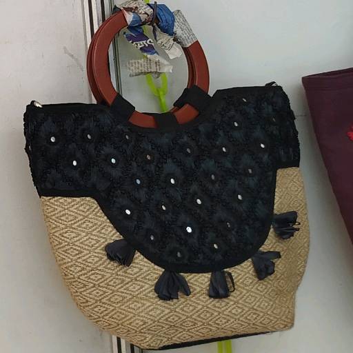 Jute Ladies Bag - Black