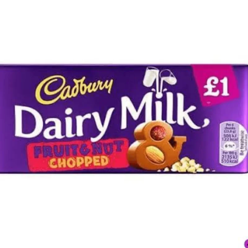 Cadbury Dairy Milk Chopped Fruit & Nut Chocolate - 95g