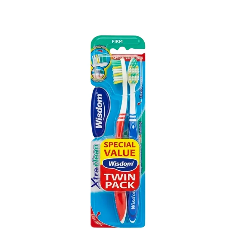 Wisdom Xtra Clean Firm Toothbrush - Twin Pack