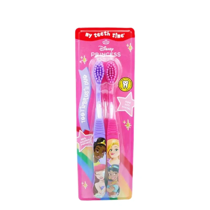 Disney Princess Pink & Purple Toothbrushes - Twin Pack