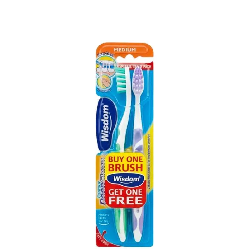 Wisdom Deep Clean Medium Toothbrush - Twin Pack