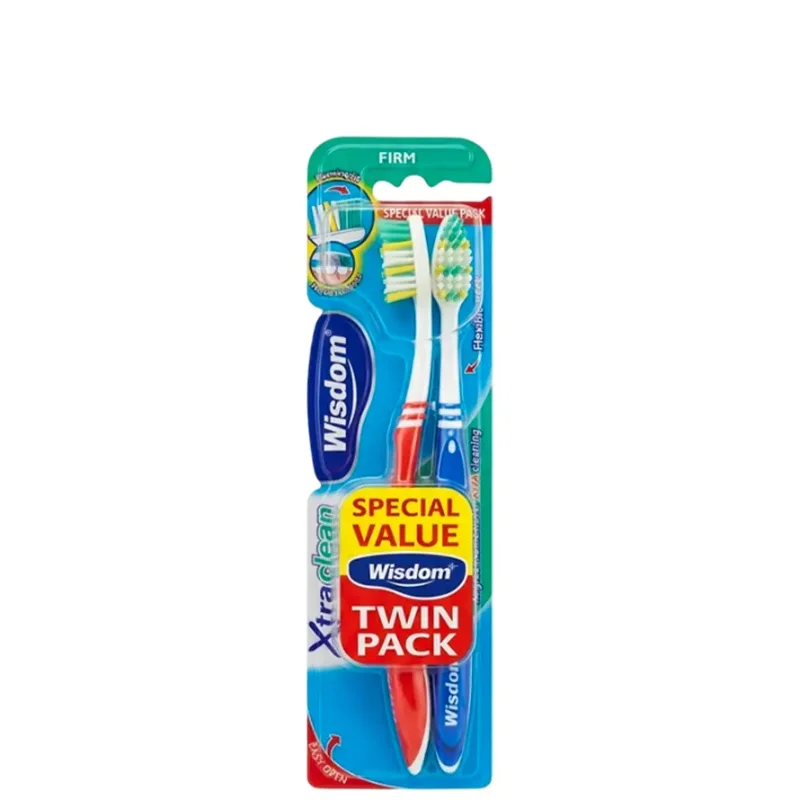 Wisdom Xtra Clean Firm Toothbrush - Twin Pack