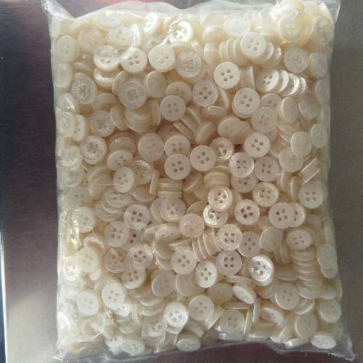 Clear White Button - 1 GG ( 1078)