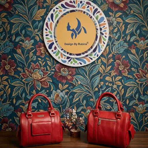 Leather Ladies Bag-Red