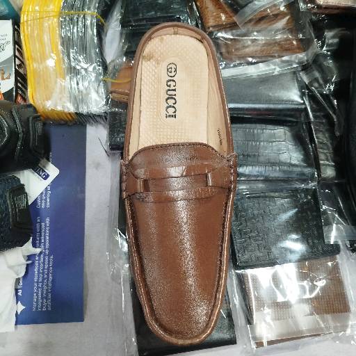 Leather Half Shoe Men's-Brown