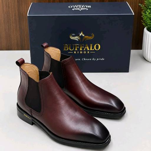 Buffalo Leather Chelsea Boot