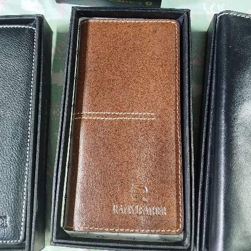 Leather Long Purchase Men's- Brown