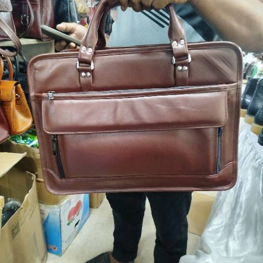 Office Bag Leather- Brown
