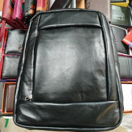Leather School Bag- Black