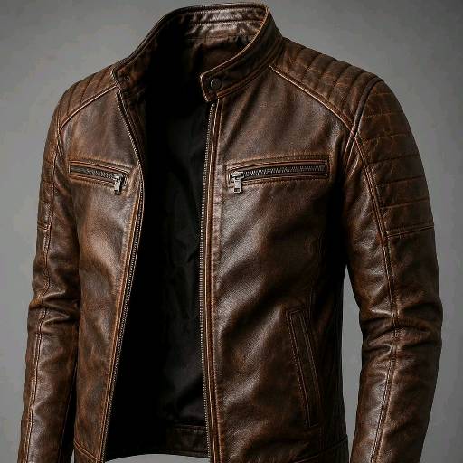 Leather Jacket-Brown Colour