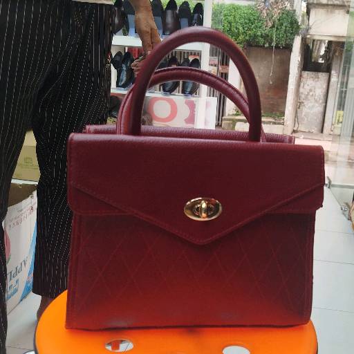 Leather Ladies Bag Red Dise