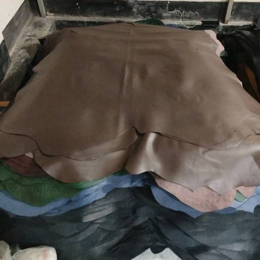 Chocolate Colour Plain Finish Leather