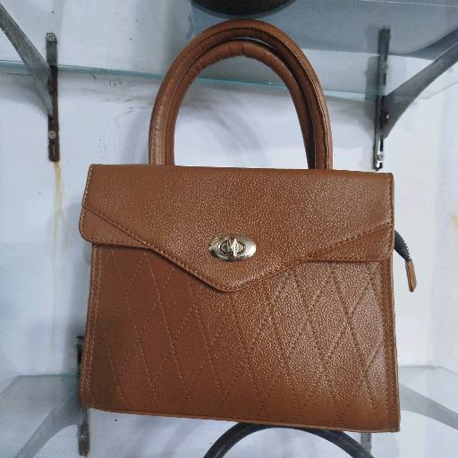 Leather Ladies bag- caramel colour