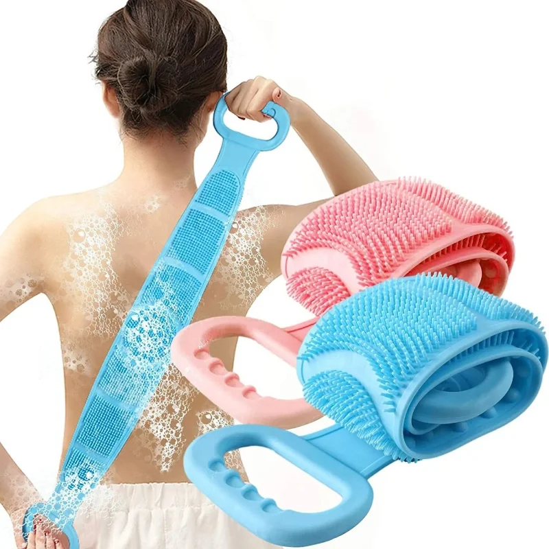 1 Pc Silicone Back Scrubber for Shower - Exfoliating & Deep Clean Body Brush