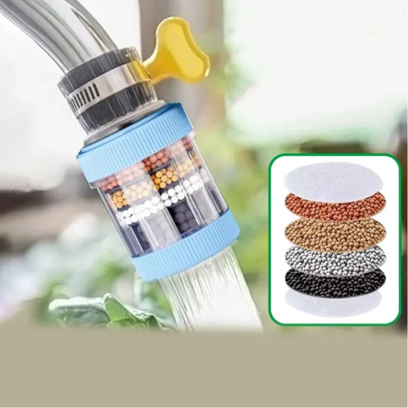 Universal Shower Faucet 6 Layers Faucet Water Filter Tap Purifier Splash-proof Water Saving Bubbler