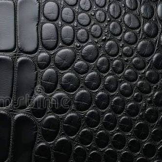 Crocodile dise black genuine leather